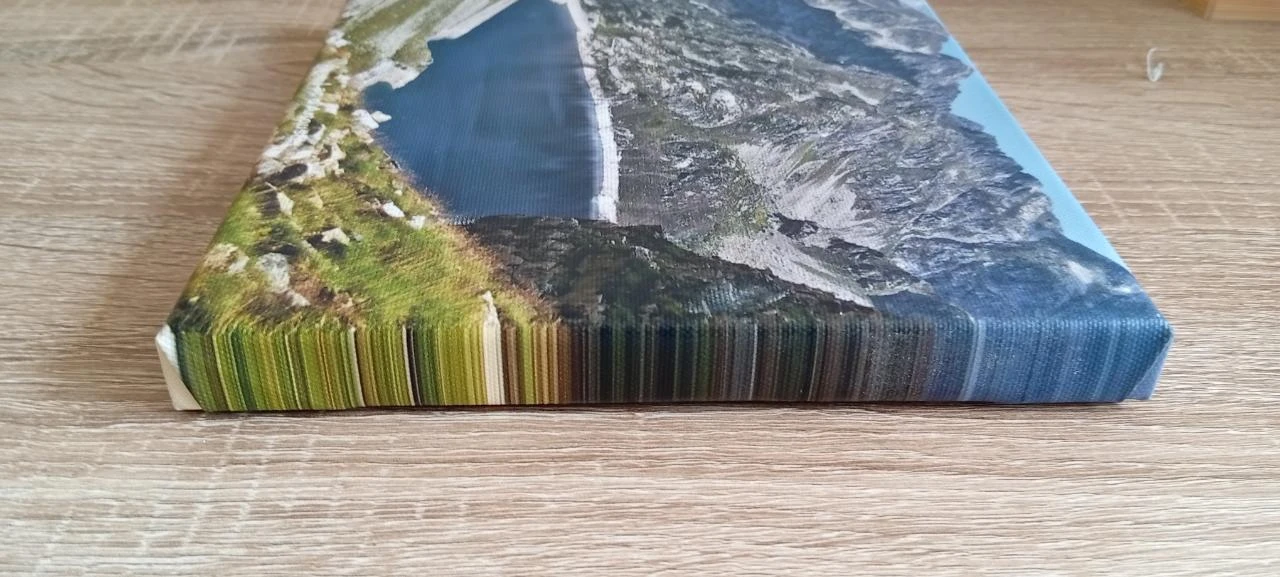 🌿 Un pedazo de los Pirineos en tu casa – Tela Foto Lago de Artouste 20x20 cm – photo 5